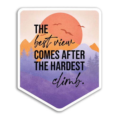 10cm mountains quote vinyl - 2,