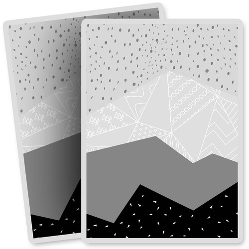 Vinyl stickers 7x10cm bw - x,