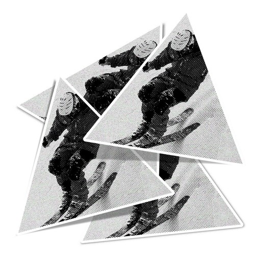 Triangle vinyl stickers - triangle, ski