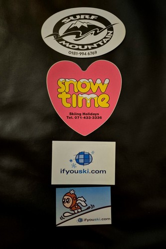 Ski stickers retro - ski, original