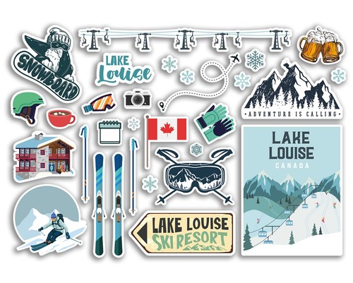 Sticker sheet lake louise - a5,