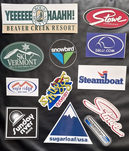 Retro original ski stickers - retro,
