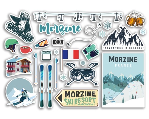 Sticker sheet morzine vinyl - sticker,