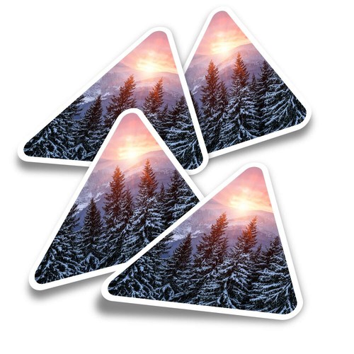 Triangle stickers snowy - triangle,