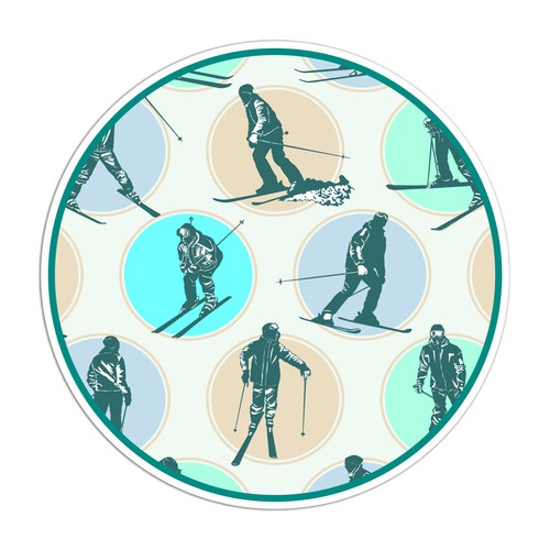 10cm skiing design - skiing, ski