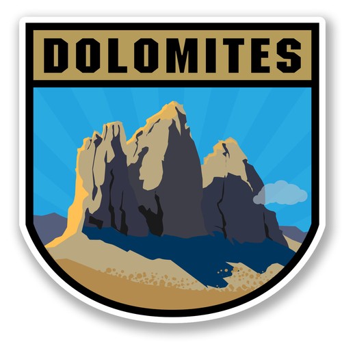 Dolomites vinyl sticker - dolomites,
