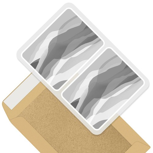 Rectangle stickers 10cm bw - x,