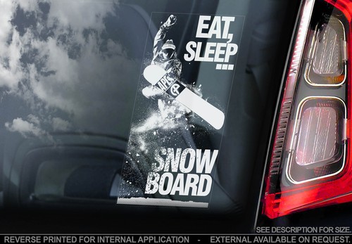 Eat sleep snowboard car - 'eat,, sleep,