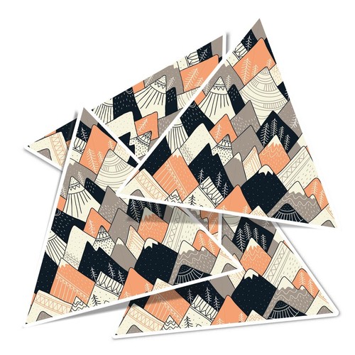 Triangle vinyl stickers - 4x,