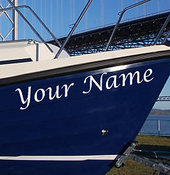 Boat name vinyl - x, stickers