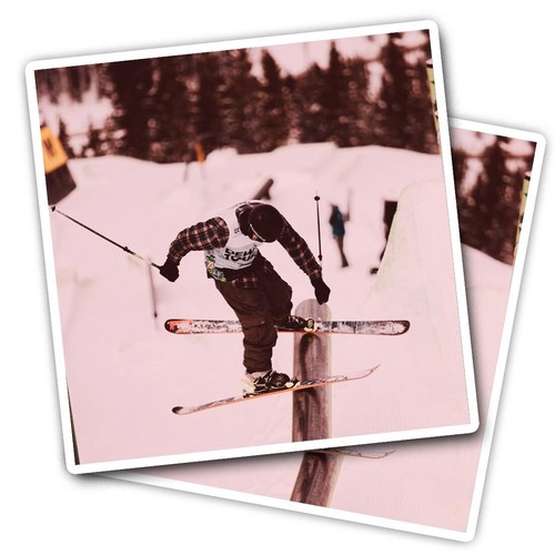 Vinyl stickers ski park - 2x,