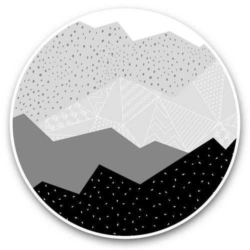 Vinyl stickers 15cm - 2, (bw)