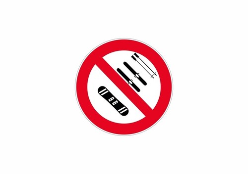 Sticker signage forbidden - signage,
