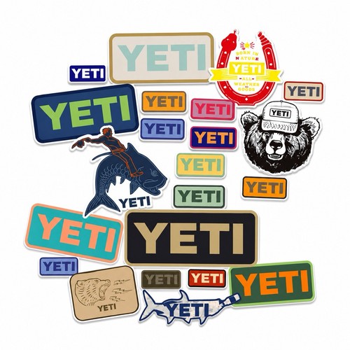 Yeti camping fishing stickers - yeti,