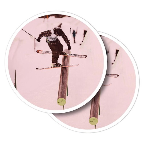 Vinyl stickers ski park - 2x,
