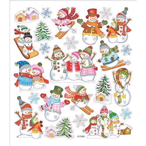 Creativ snowmen skis - snowmen, on